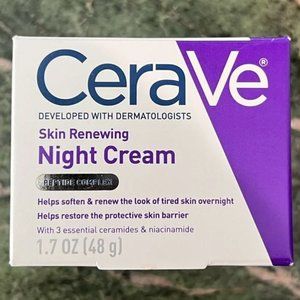 Cerave Skin Renewing NIGHT CREAM PEPTIDE COMPLEX Hyaluronic Acid ~ 1.7 oz